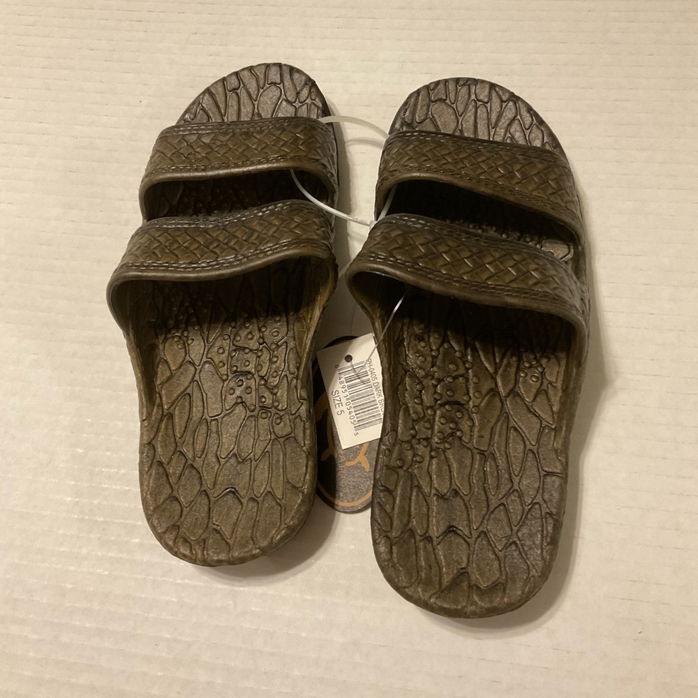 Pali Hawaii Dark Brown Sandals Size 5